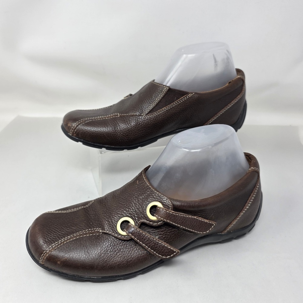 Naturalizer Vigoro Loafers Womens 8.5 M Brown Leather Comfort Slip On Shoes Good